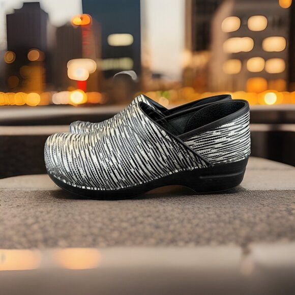 Dansko Shoes - ✅Dansko Professional Clogs Striped Patent Leather Comfort Shoes Women’s 9.5/40